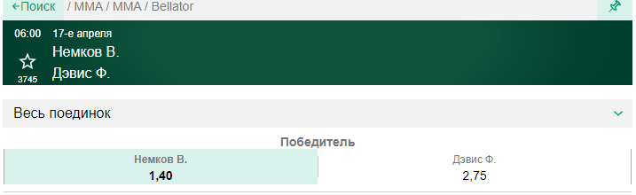 Прогноз на бой Вадим Немков – Фил Дэвис