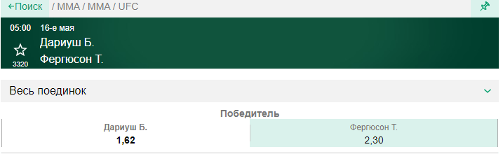Прогноз на бой Тони Фергюсон – Бенеил Дариуш