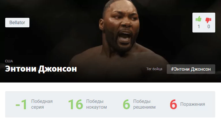Прогноз на бой Энтони Джонсон – Хосе Аугусто Азаведо Баррос