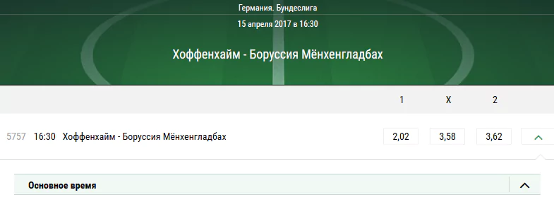 Хоффенхайм— Боруссия Менхенгладбах. Прогноз матча Бундеслиги