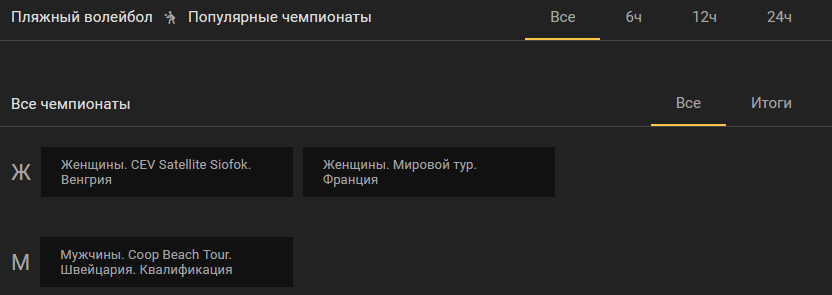 В каких БК можно делать ставки на пляжный волейбол?