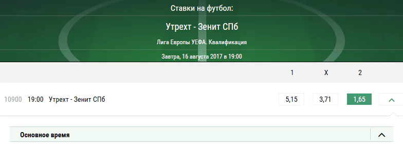 Утрехт - Зенит. Прогноз матча раунда плей-офф Лиги Европы
