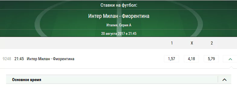 Интер - Фиорентина. Прогноз матча Серии А