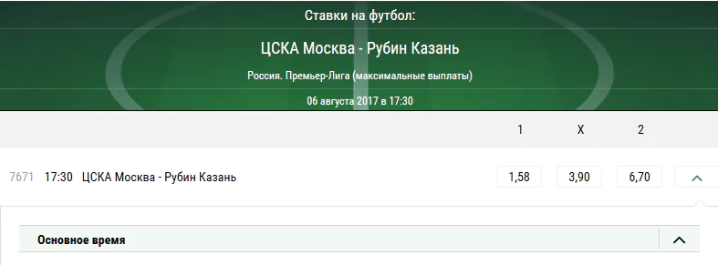ЦСКА - Рубин. Прогноз матча РФПЛ
