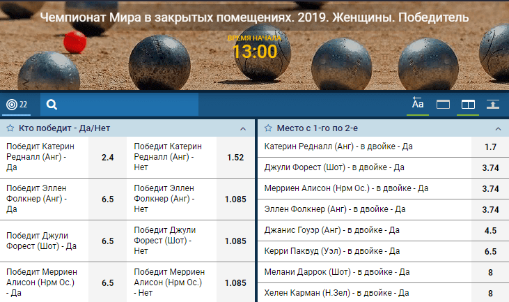 Игра в боулз. Ставки на шары в букмекерской конторе
