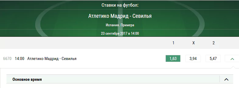 Атлетико - Севилья. Прогноз матча Примеры