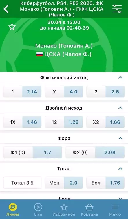 Бетсити – обзор мобильного приложения