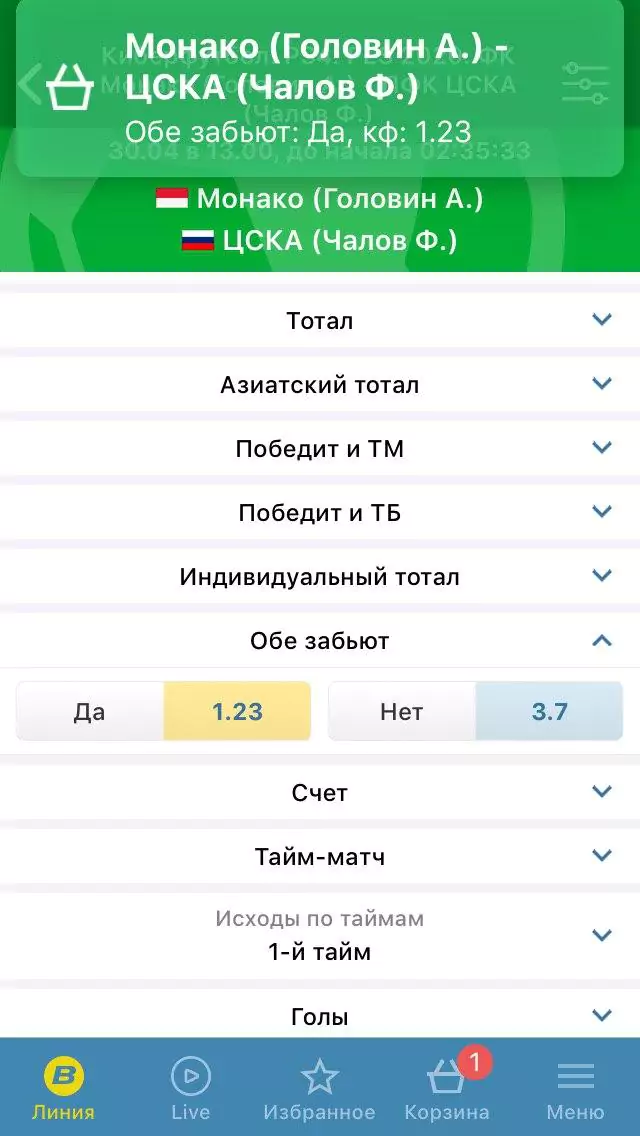 Бетсити – обзор мобильного приложения
