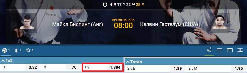 Прогноз на бой Майкл Биспинг – Келвин Гастелум