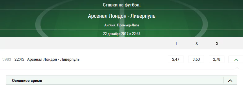 Арсенал - Ливерпуль. Прогноз матча АПЛ