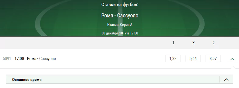 Рома - Сассуоло. Прогноз матча Серии А