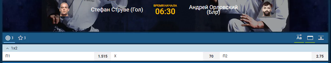 Прогноз на бой Стефан Струве – Андрей Орловский