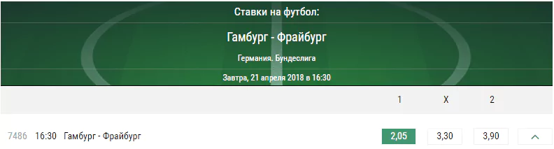 Гамбург - Фрайбург. Прогноз матча чемпионата Германии