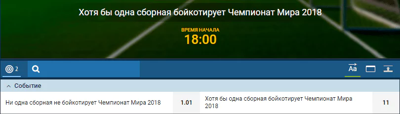 Нетипичные ставки на Чемпионат Мира 2018 в легальных БК