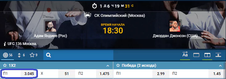 Прогноз на бой Адам Яндиев – Джордан Джонсон