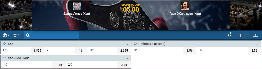 Прогноз на бой Давид Лемье – Гари О’Саливан