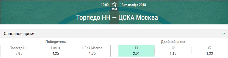 Торпедо – ЦСКА. Прогноз матча КХЛ