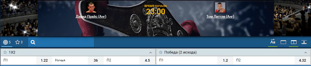 Прогноз на бой Дэвид Прайс – Том Литтл