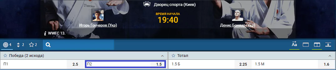 Прогноз на бой Игорь Гончаров – Денис Бондар