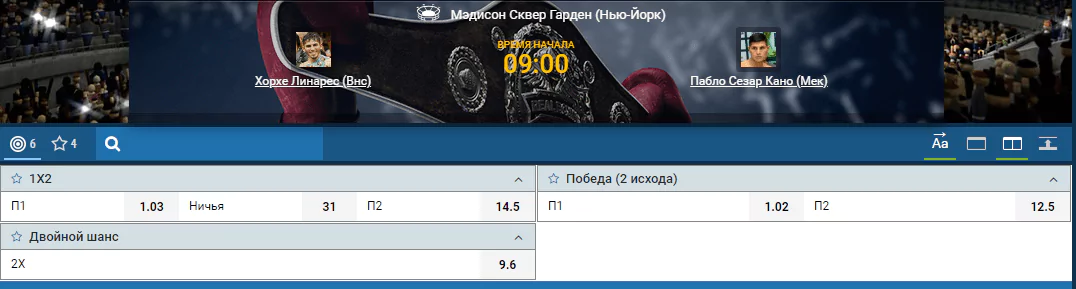 Прогноз на бой Хорхе Линарес – Пабло Сезар Кано