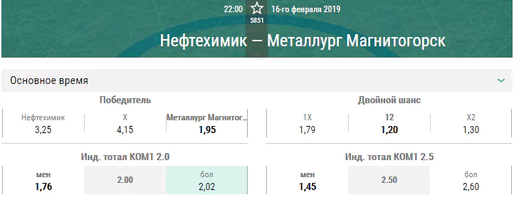 Нефтехимик – Металлург. Прогноз матча КХЛ