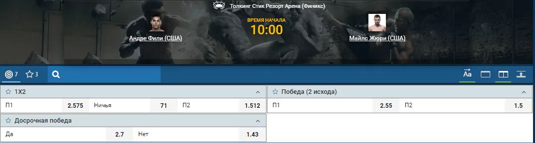 Прогноз на бой Андре Фили – Майлс Джури