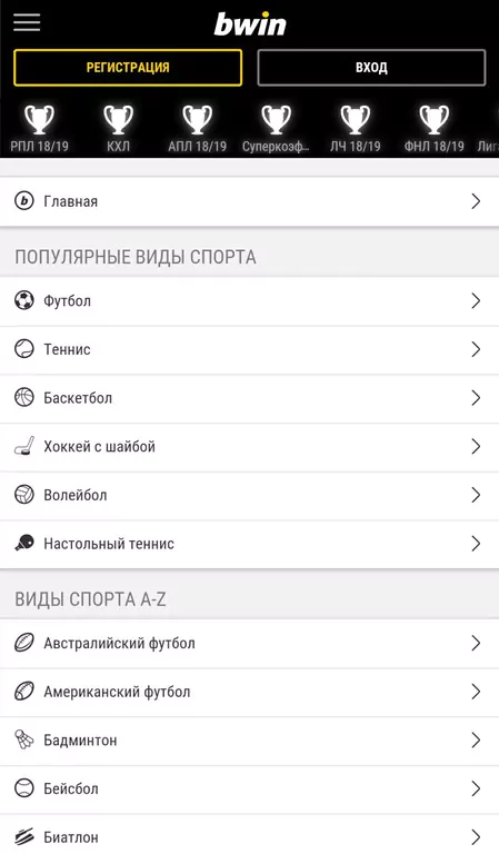 Обзор мобильного приложения БК Bwin на Андроид