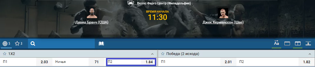 Прогноз на бой Дэвид Бранч – Джек Херманссон