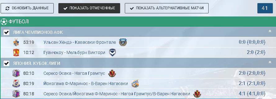 Что такое раздел «Результаты» БК 1хСтавка?