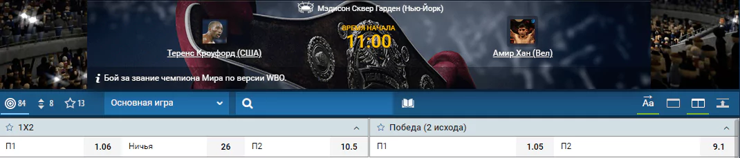 Прогноз на бой Теренс Кроуфорд – Амир Хан