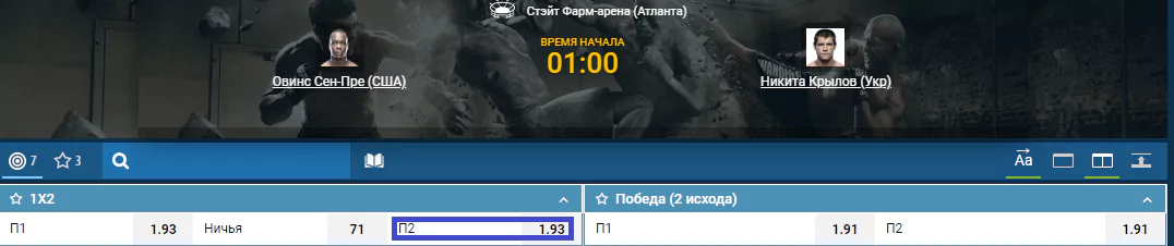 Прогноз на бой Никита Крылов – Овинс Сен-Пре