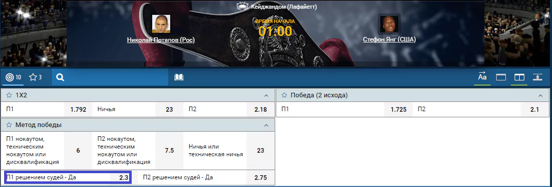 Прогноз на бой Николай Потапов – Стэфон Янг