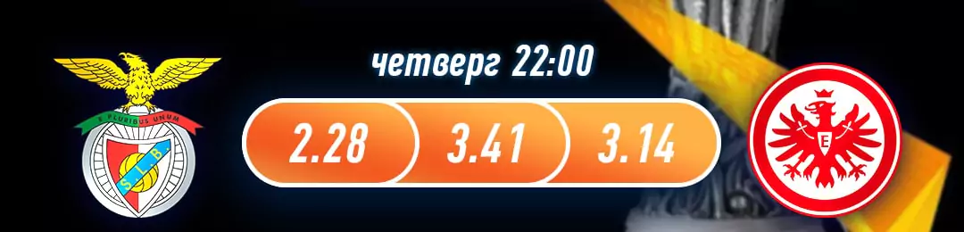 Бенфика – Айнтрахт Франкфурт. Прогноз матча Лиги Европы