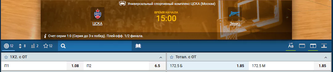 ЦСКА – Зенит. Прогноз второго матча плей-офф Единой Лиги ВТБ
