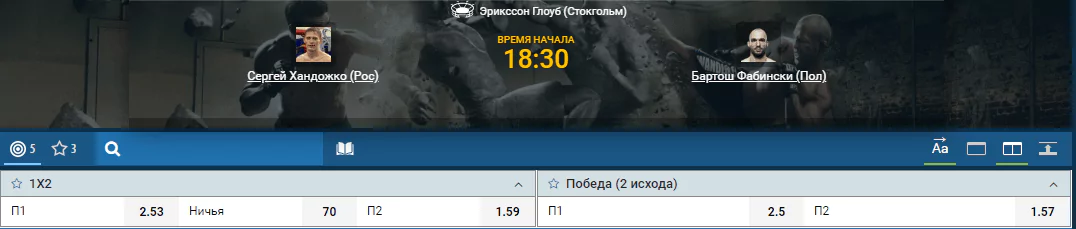Прогноз на бой Сергей Хандожко – Бартош Фабинский