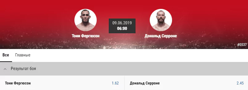 Прогноз на бой Тони Фергюсон – Дональд Серроне