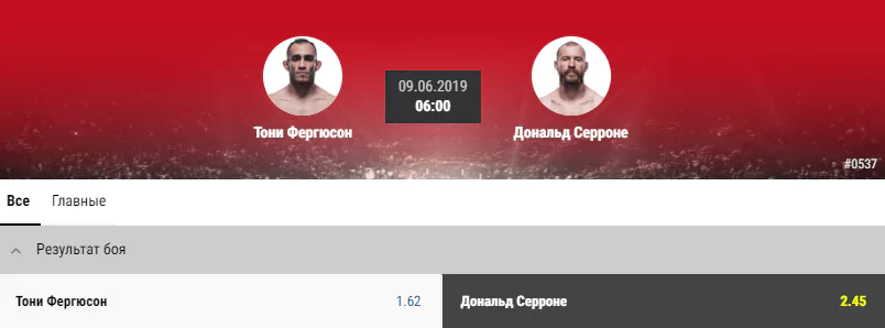 Прогноз на бой Тони Фергюсон – Дональд Серроне
