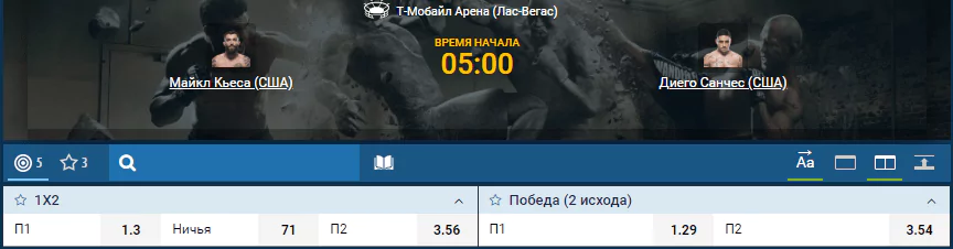 Прогноз на бой Диего Санчез – Майкл Киеза