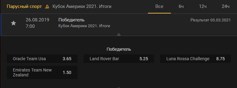 Как делать ставки на парусный спорт?