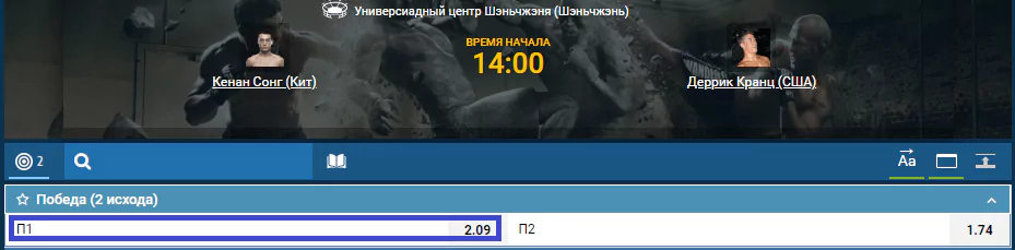 Прогноз на бой Кенан Сонг – Деррик Кранц