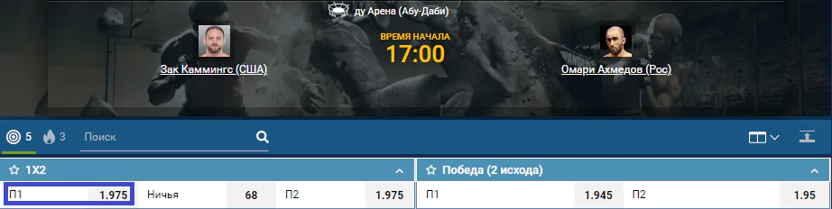 Прогноз на бой Омари Ахмедов – Зак Каммингс