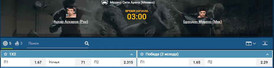 Прогноз на бой Аскар Аскаров – Брэндон Морено