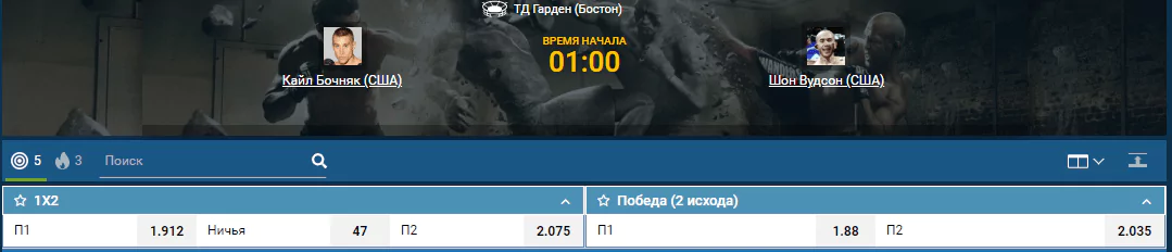 Прогноз на бой Кайл Бочняк – Шон Вудсон