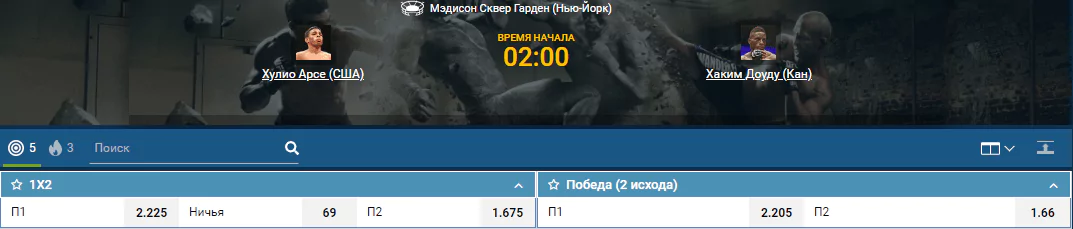 Прогноз на бой Хулио Арсе – Хаким Доуду