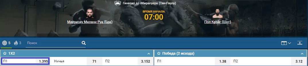 Прогноз на бой Маурисио Руа – Пол Крэйг