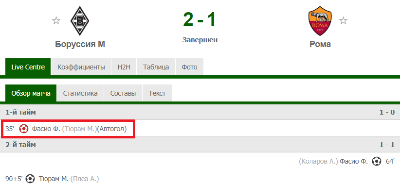 Автогол