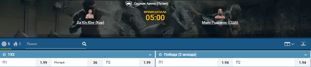 Прогноз на бой Да Ун Юн – Майк Родригес