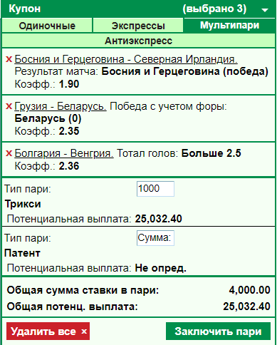 Что такое трикси в ставках