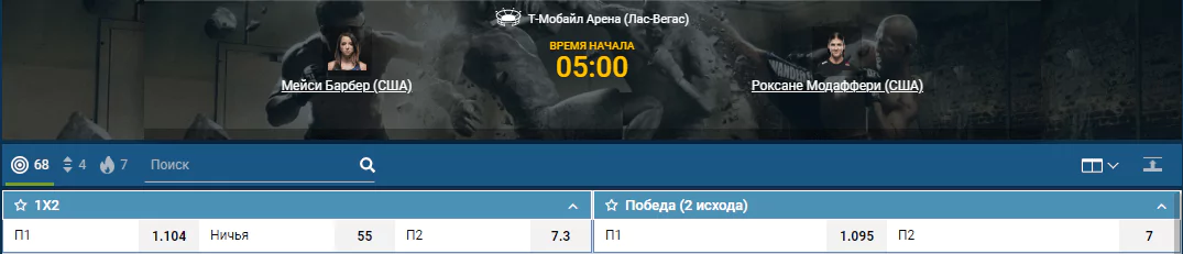 Прогноз на бой Мэйси Барбер – Роксанн Модаффери