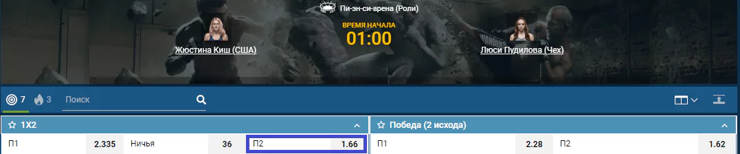 Прогноз на бой Джастин Киш – Люси Пудилова